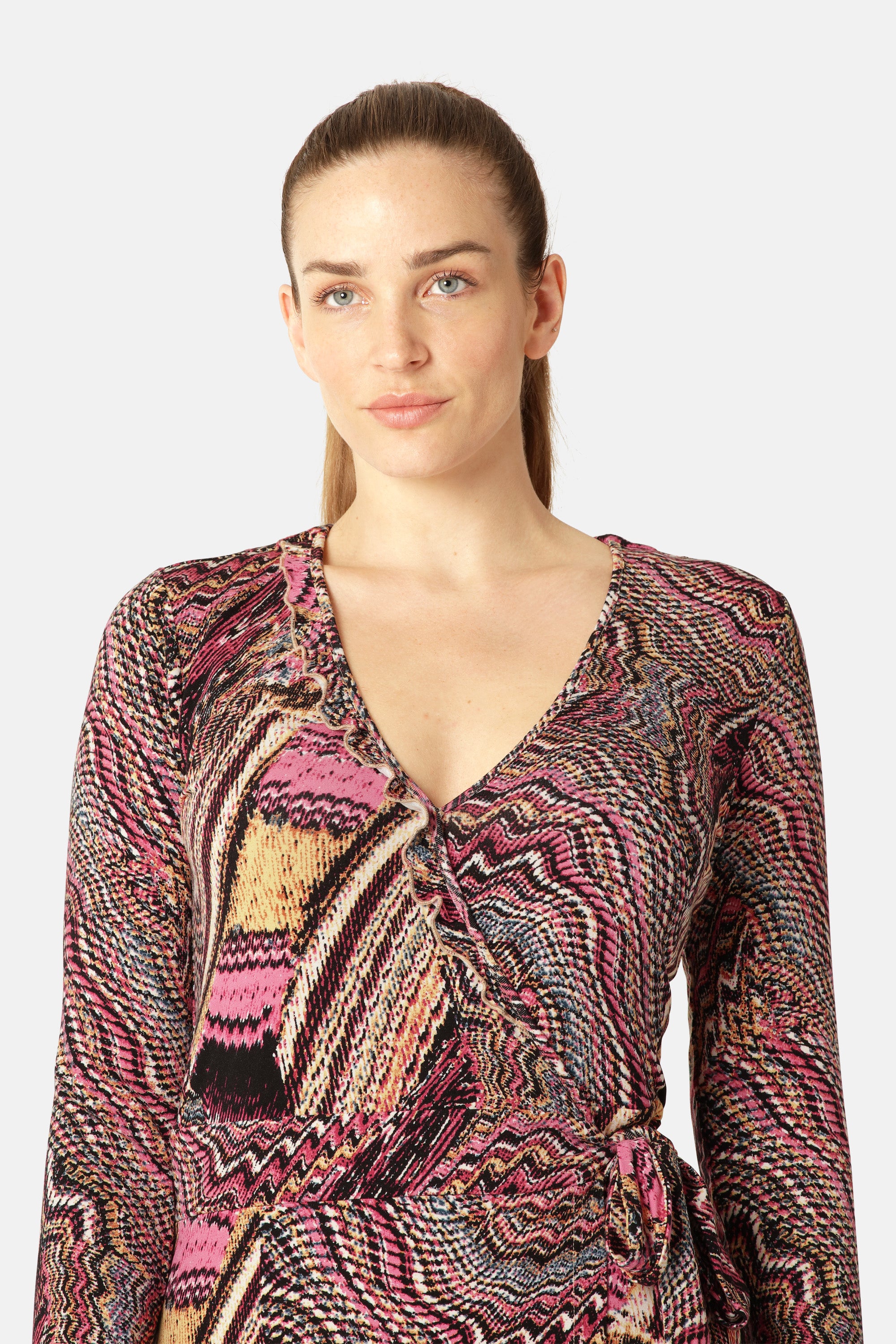 Ilse Jacobsen Hornbæk Womenswear Elisa Seashell Wrap Dress Clothes 908 Rosy Pink